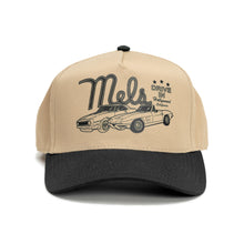 Load image into Gallery viewer, Mel&#39;s Drive In Vintage &quot;American Muscle Car&quot; Cap (Khaki/Black)