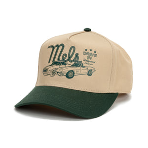 Mel's  "American Muscle Car" Vintage Cap (Khaki/Green)